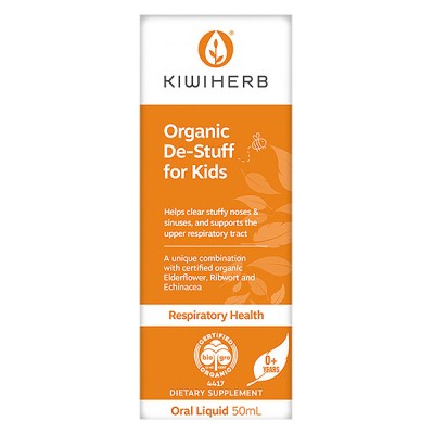 Kiwiherb De-stuff 有机草本四季抗病毒感冒糖浆 50ml 缓解感冒引起的耳鼻喉炎症